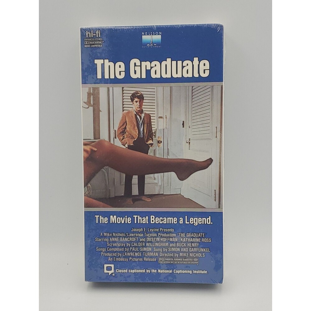 The Graduate (VHS 1987) Factory Sealed. Dustin Hoffman, Anne Bancroft Watermark